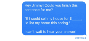 A real estate text message script.