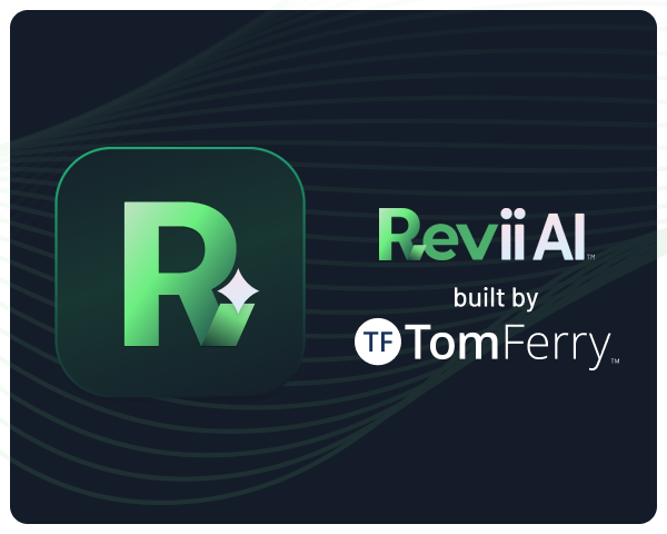 Tom Ferry's Revii AI productivity tools. 